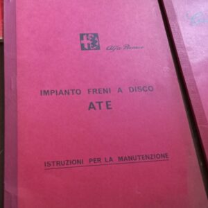 ALFA ROMEO-ISTRUZIONE PER LA MANUTENZIONE