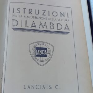 ISTRUZIONI VETTURA LANCIA LAMBDA-COPIA